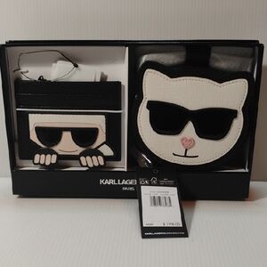 Karl Lagerfeld Gift Set Cardholder & Small Xbody New With Tags Retail $198